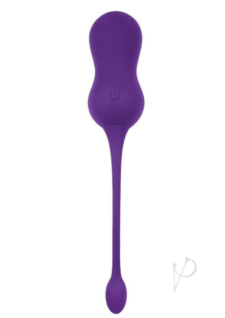 Playboy Double Time Rechargeable Silicone Vibrating Kegel Balls with Remote Control - Purple