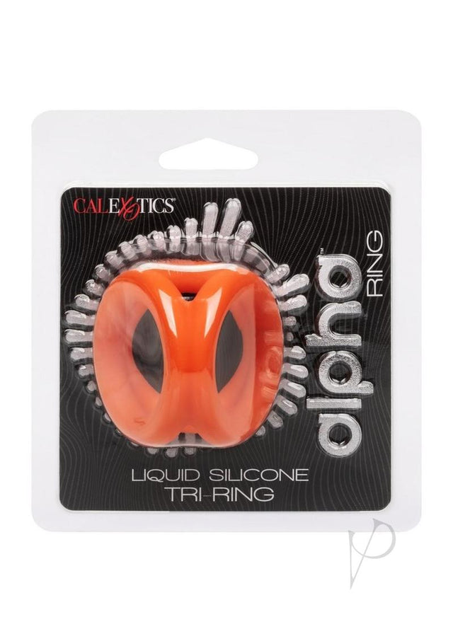 Alpha Liquid Silicone Tri-Ring - Orange