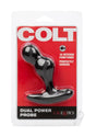 Colt Dual Power Probe Rechargeable Silicone Vibrator - Black