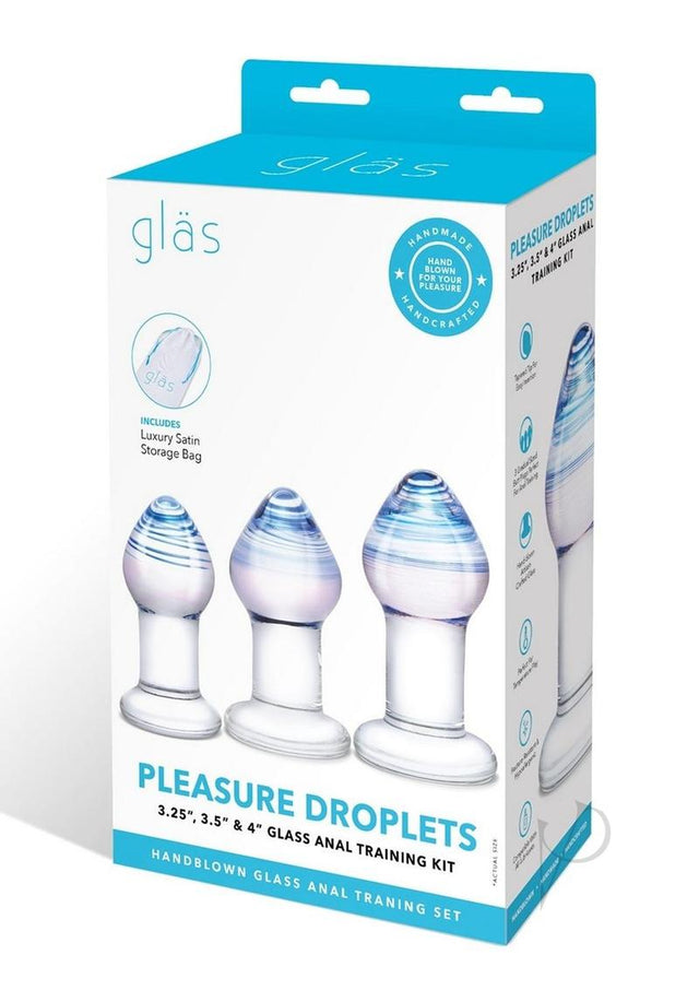 Glas Amethyst Rain Anal Training Kit (3 Piece) - Clear