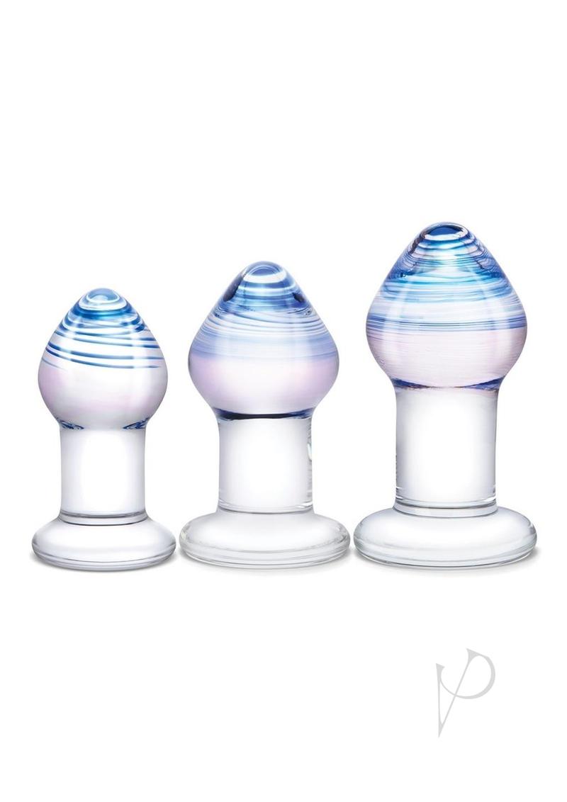 Glas Amethyst Rain Anal Training Kit (3 Piece) - Clear