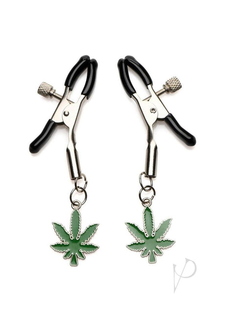 Charmed Mary Jane Nipple Clamps - Green/Silver