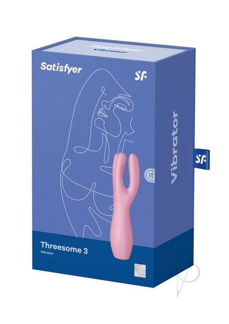 Satisfyer Threesome 3 Rechargeable Silicone Stimulator - Pink