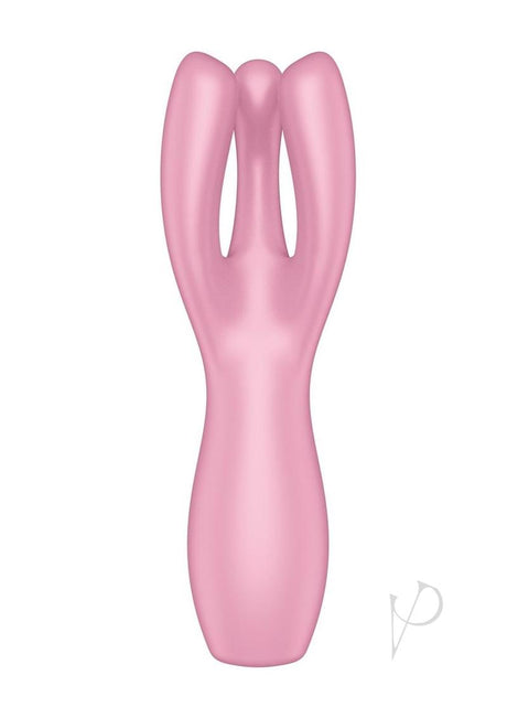 Satisfyer Threesome 3 Rechargeable Silicone Stimulator - Pink