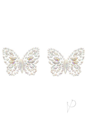 Leg Avenue Chrysallis Adhesive Glow in The Dark Nipple Jewels Sticker - O/S - Clear