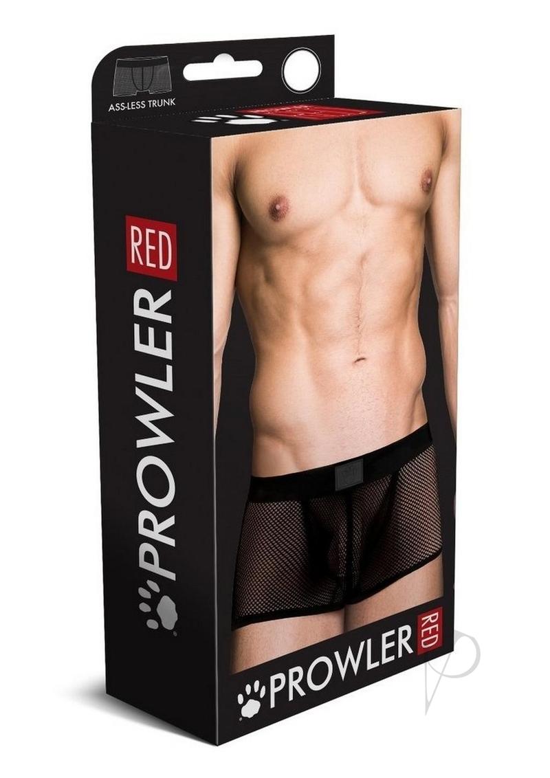 Prowler RED Fishnet Ass-Less Trunk - Large - Black