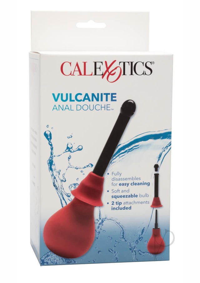 Vulcanite Anal Douche - Red and Black