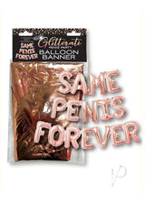 Glitterati Same Penis Balloon Banner - Rose Gold/Black