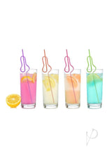 Glitterati Silly Penis Straws (8 Pack) - Rainbow