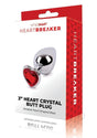 Whipsmart Heartbreaker Metal Butt Plug - Medium - Silver/Red