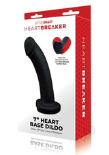 Whipsmart Heartbreaker Silicone Dildo Heart Base 7in - Black