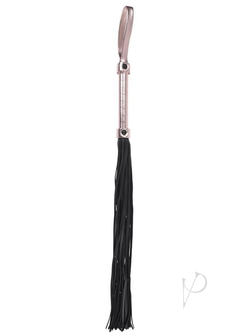 Sex and Mischief Brat Flogger - Black/Rose Gold