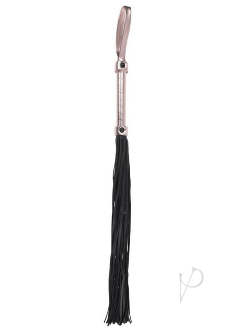 Sex and Mischief Brat Flogger - Black/Rose Gold