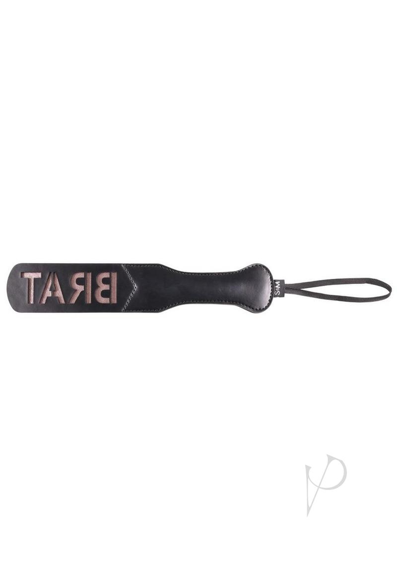 Sex and Mischief Brat Paddle - Black/Rose Gold