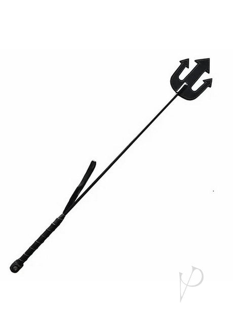 Rouge Devil Leather Riding Crop - Black