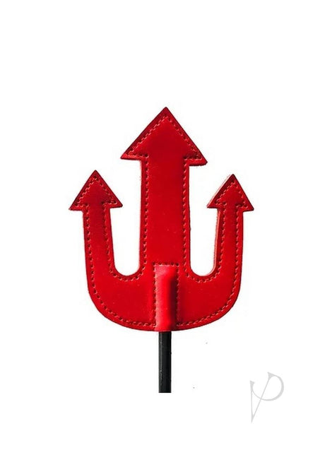 Rouge Devil Leather Riding Crop - Red/Black