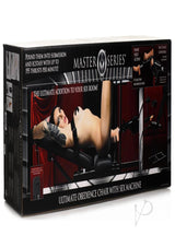 Master Series Obedience Chair with Sex Machine - Black