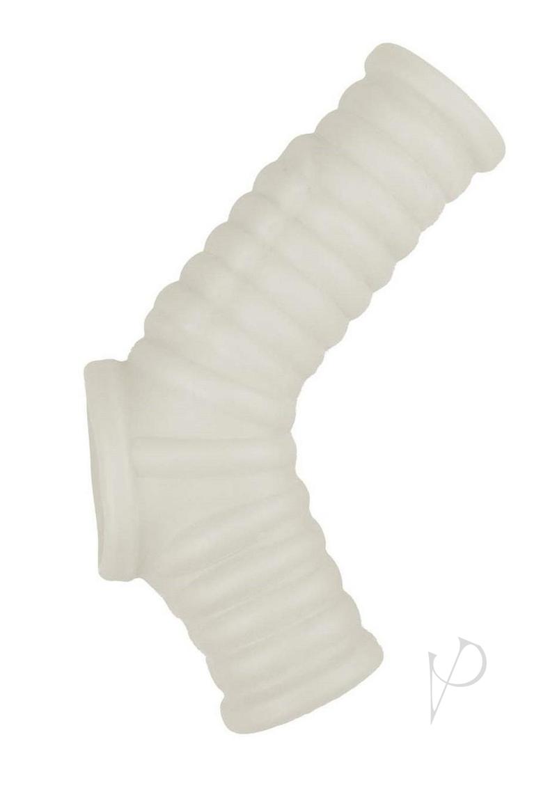 Vibrating Power Sleeve Ribbed Fit - White