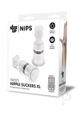 Size Up Twisty Nipple Suckers - XLarge - Clear/Black