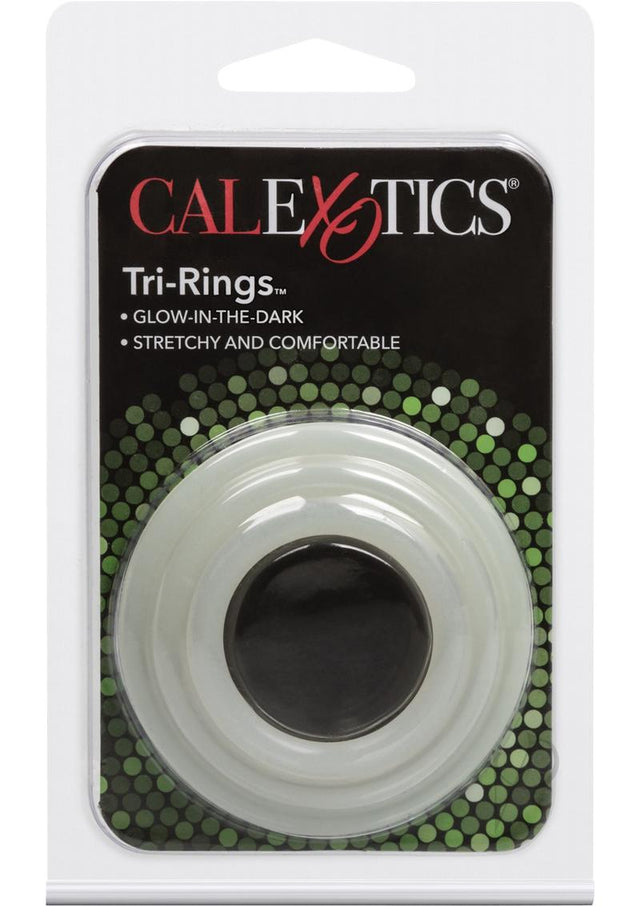 Tri Rings Cock Ring Set (3 Piece Set) - White