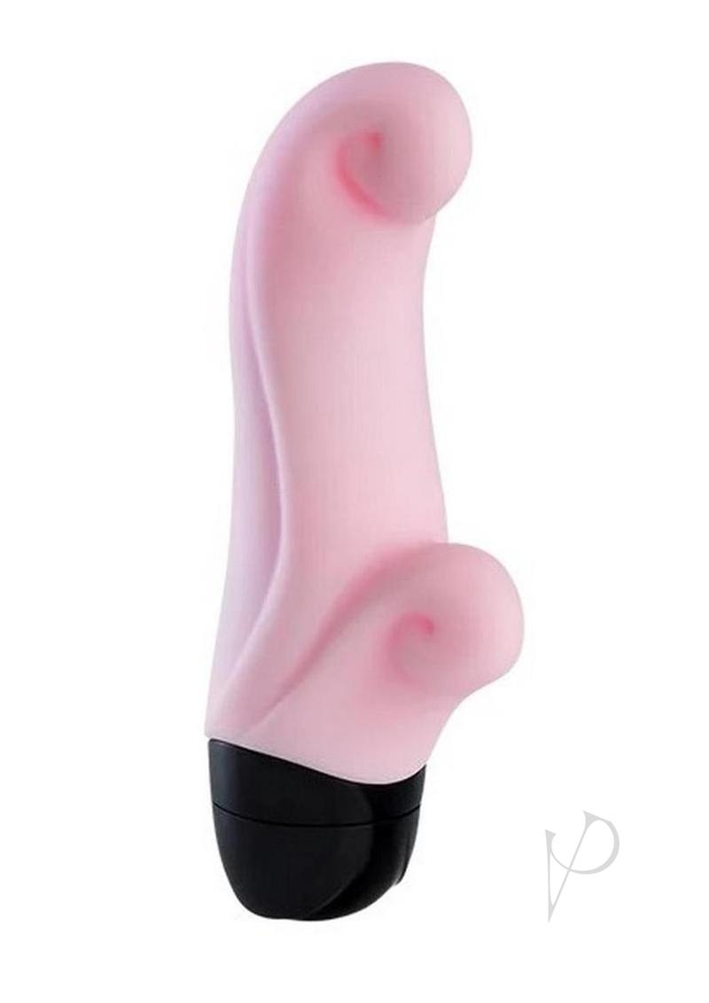 Ocean Silicone Deluxe Rabbit Vibrator with Clitoral Stimulator -  Baby Rose Pink