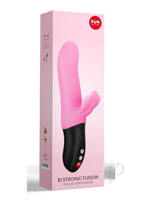 Bi Stronic Fusion Silicone Dual Action Pulsator with Clitoral Stimulator - Candy Rose Pink