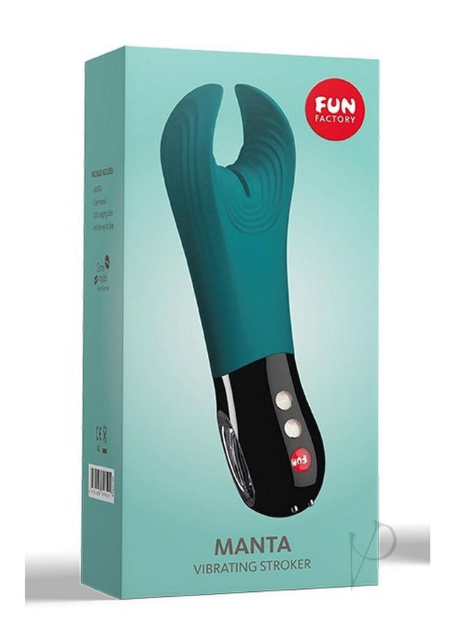 Manta Silicone Vibrating Penis Toy - Deep Sea Blue