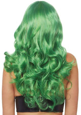 Leg Avenue Misfit Long Wavy Bang Wig - OS - Green