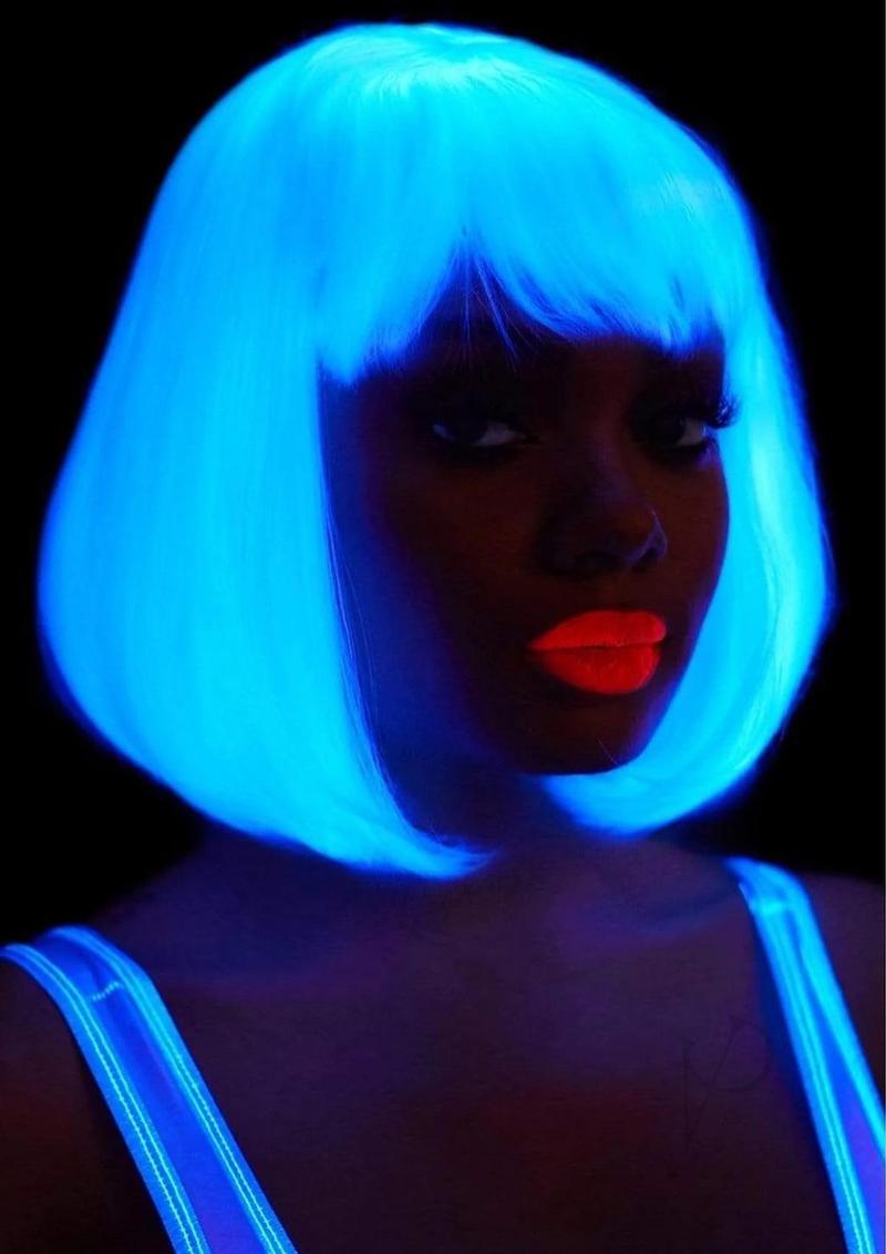Leg Avenue Pearl Short Natural Bob Wig - OS - White