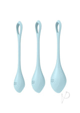 Satisfyer Yoni Power 2 Silicone Weighted Ben Wa Balls Set - Light Blue