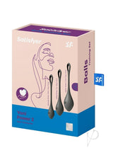 Satisfyer Yoni Power 2 Silicone Weighted Ben Wa Balls Set - Black