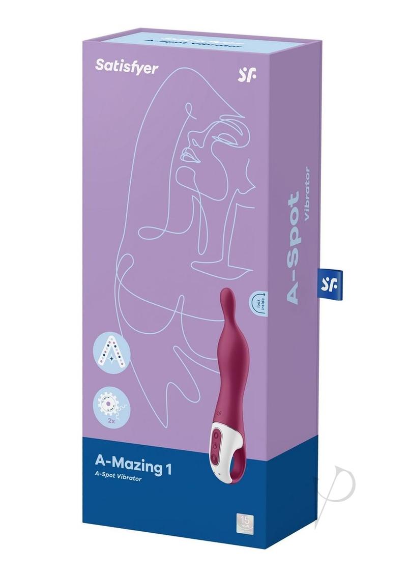 Satisfyer A-Mazing 1 Silicone Vibrating Stimulator - Berry