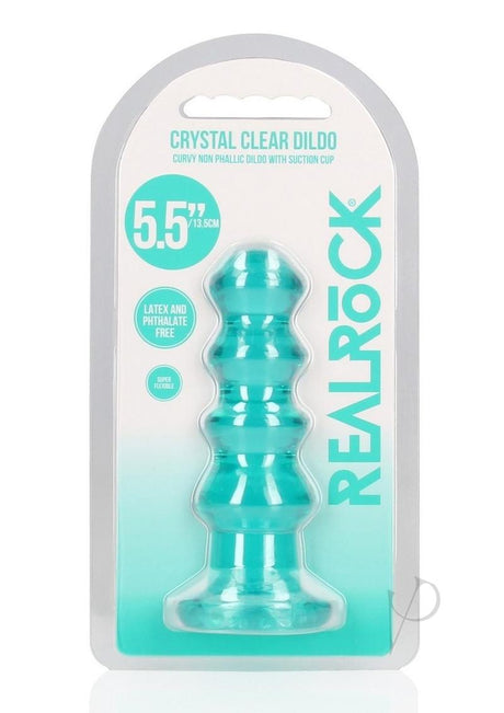 RealRock Curvy Dildo or Butt Plug 5.5in - Turquoise
