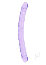 RealRock Crystal Clear Double Dong 18in - Purple
