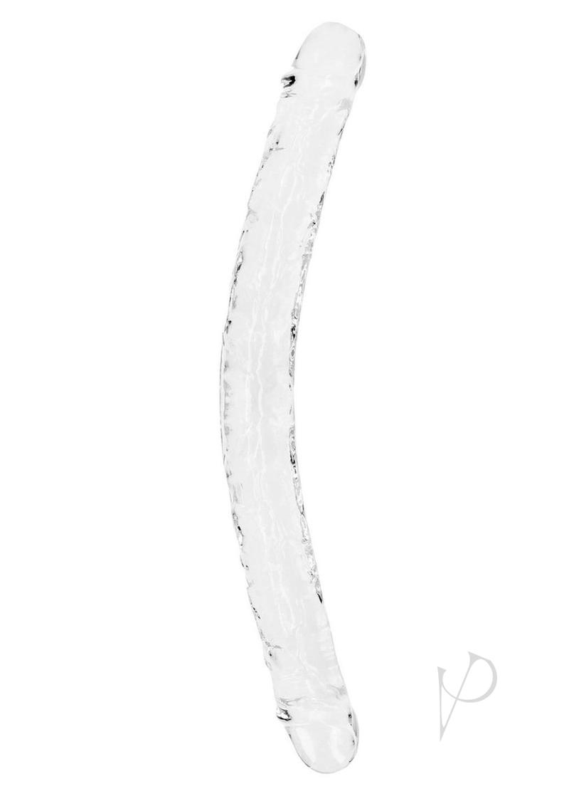 RealRock Crystal Clear Double Dong 18in - Clear