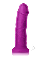 Colours Dual Density Girth Silicone Dildo 7in - Purple