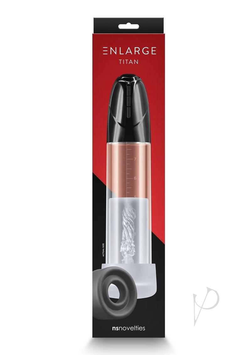 Enlarge Titan Rechargeable Penis Pump - Black/Clear