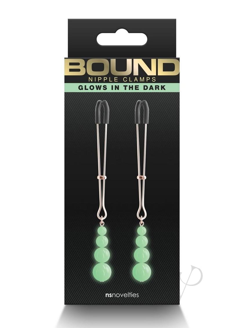 Bound Nipple Clamps G2 Iron Glow in the Dark - Rose Gold