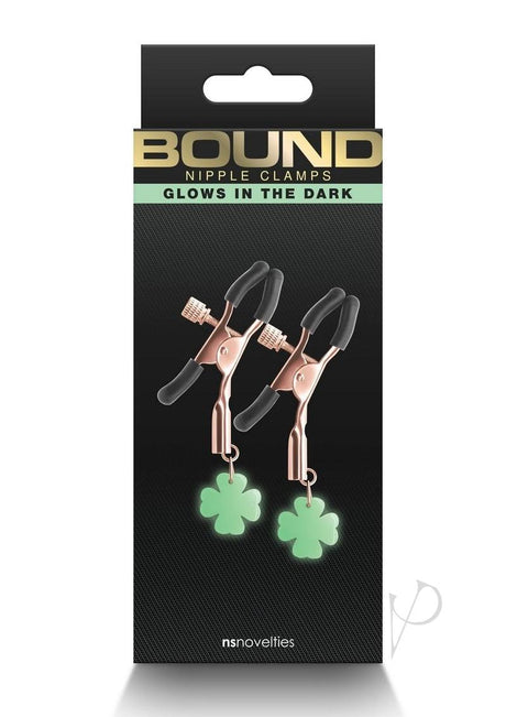 Bound Nipple Clamps G4 Iron Glow in the Dark - Rose Gold