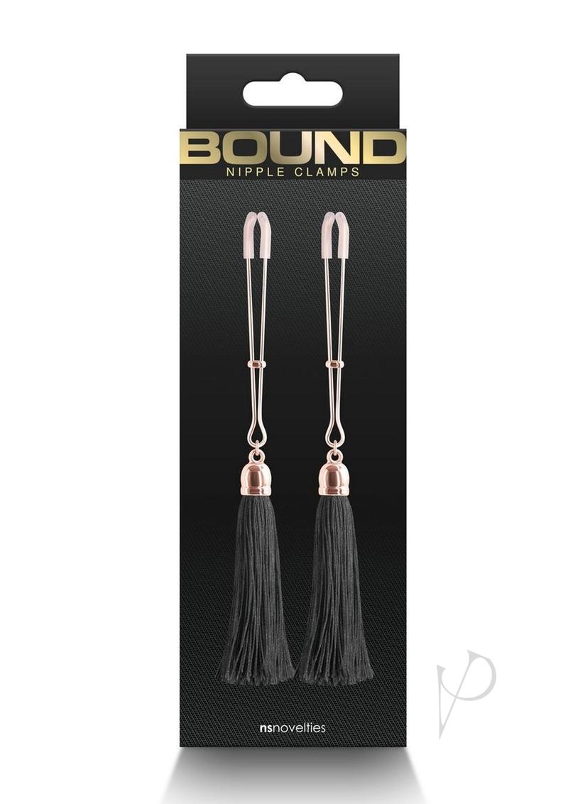 Bound Nipple Clamps T1 - Rose Gold/Black