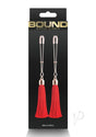 Bound Nipple Clamps T1 - Rose Gold/Red