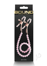 Bound Nipple Clamps DC1 - Rose Gold/Pink