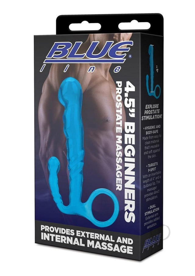 Blue Line Beginners Prostate Massager 4.5in - Blue