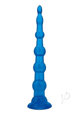 Blue Line Anal Beads with Suction Cup 8.5in - Blue