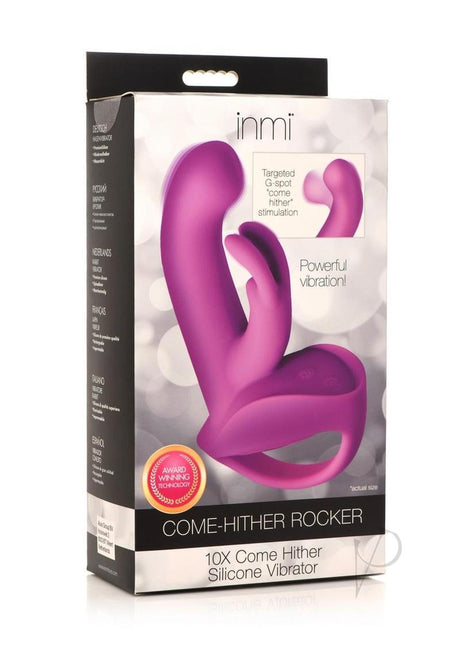 Inmi Come Hither Rocker Rechargeable Silicone Vibrator - Purple