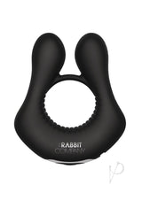 The Rabbit Company The Deluxe Rabbit Ring Rechargeable Silicone Couples Ring - Black