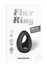 Love to Love Flux Ring Silicone Cock Ring - Black Onyx