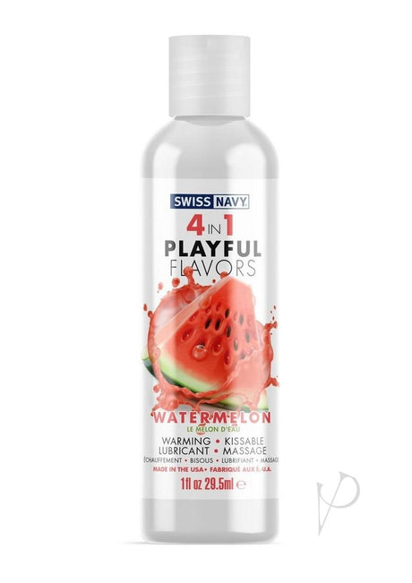 Swiss Navy 4 In 1 Flavored Lubricant 1oz - Watermelon