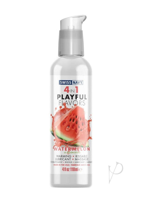 Swiss Navy 4 In 1 Flavored Lubricant 4oz - Watermelon