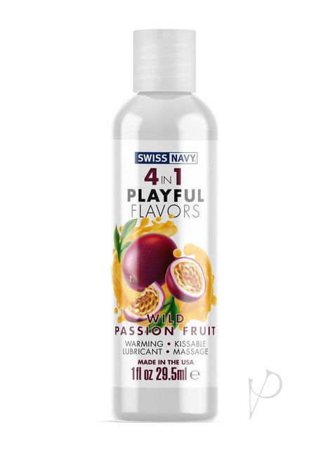 Swiss Navy 4 In 1 Flavored Lubricant 1oz - Wild Passion Fruit